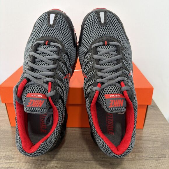 Nike Men\'s Air Max Torch 4 Running Shoes Dark Grey Metallic Silver Red Men Sz 11 main image 7